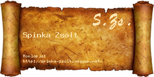 Spinka Zsolt névjegykártya